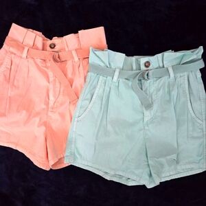 Stylish GUESS Women's Peach and Mint Shorts, SIZE 0
